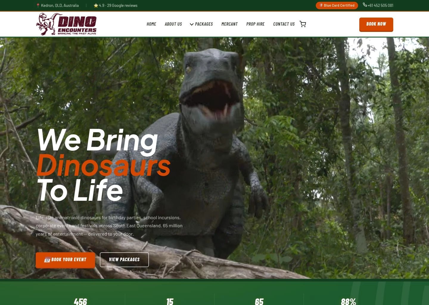 DinoEncounters website